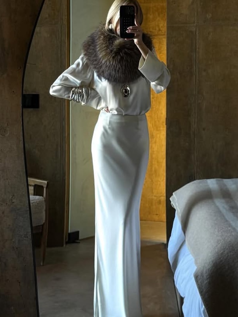 NWT | XS | SAME - Satin Maxi Skirt - Picture 2 of 7